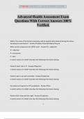 Advanced Health Assessment Exam Questions With Correct Answers 100&percnt; Verified&period;