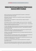NMLS MLO Exam Questions With Correct Answers 100&percnt; Verified&period;