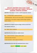 GEO3452 MIDTERM EXAM STUDY GUIDE COMPLETE QUESTIONS AND CORRECT DETAILED  ANSWERS &lpar;VERIFIED ANSWERS