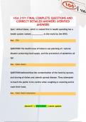 HSA 3191 FINAL COMPLETE QUESTIONS AND  CORRECT DETAILED ANSWERS &lpar;VERIFIED  ANSWERS