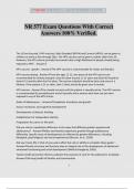 NR 577 Exam Questions With Correct Answers 100&percnt; Verified&period;