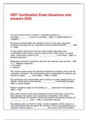 WRT Certification Exam Questions and answers 2025&period;
