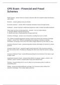 CFE Exam - Financial and Fraud Schemes Questions with Correct Amswers