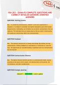 HSA 203 - EXAM &num;2 COMPLETE QUESTIONS AND  CORRECT DETAILED ANSWERS &lpar;VERIFIED  ANSWERS