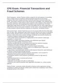 CFE Exam&period; Financial Transactions and Fraud Schemes Questions and Answers Fully Solved