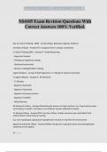NS4105 Exam Revision Questions With Correct Answers 100&percnt; Verified&period;