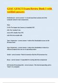 GIAC GFACT Exam Review Book 1 with verified answers