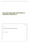 GCH 205 EXAM ONE QUESTIONS & ANSWERS GRADED A&plus;