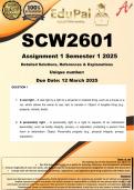 SCW2601 Assignment 1 &lpar;COMPLETE ANSWERS&rpar; Semester 1 2025 - DUE 12 March 2025
