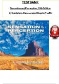 Test Bank for Sensation and Perception, 9th Edition, E. Bruce Goldstein, ISBN-10: 1133958494, ISBN-13: 9781133958499 Updated 2025