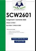 SCW2601 Assignment 1 &lpar;QUALITY ANSWERS&rpar; Semester 1 2025