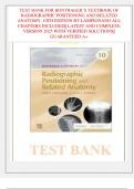 TEST BANK FOR BONTRAGER&rsquo;S TEXTBOOK OF RADIOGRAPHIC POSITIONING AND RELATED ANATOMY&comma; 10TH EDITION BY LAMPIGNANO ALL CHAPTERS INCLUDED