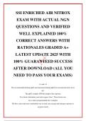 SSI ENRICHED AIR NITROX EXAM WITH ACTUAL NGN QUESTIONS AND VERIFIED WELL EXPLAINED 100&percnt; CORRECT ANSWERS WITH RATIONALES GRADED A&plus; LATEST UPDATE 2025 WITH 100&percnt; GUARANTEED SUCCESS AFTER DOWNLOAD &lpar;ALL YOU NEED TO PASS YOUR EXAMS&rpar;