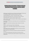 Radiography Essentials- Chapter 8 Exam Questions With Correct Answers 100&percnt; Verified&period;