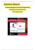 Computer Methods in Chemical Engineering 2nd Edition SOLUTION MANUAL by Nayef Ghasem&comma; Verified Chapters 1 - 9&comma; Complete Newest Version
