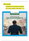 TEST BANK For Essentials of Economics 9th Edition By N&period; Gregory Mankiw &sol; All Chapters &lpar;1-24&rpar; Latest 2025  A&plus;