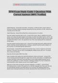 TFM Exam Study Guide 1 Questions With Correct Answers 100&percnt; Verified
