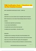 PSM Certification Exam 1 Questions and  Verified Detailed Answers