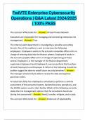 FedVTE Enterprise Cybersecurity Operations &vert; Q&A Latest 2024&sol;2025 &vert; 100&percnt; PASS