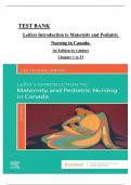 Test Bank For: Leifer's Introduction to Maternity & Pediatric Nursing in Canada, 1st Edition, Lisa Keenan-Lindsay, Gloria Leifer (All Chapters 1-33,) Latest Edition ISBN:9781771722049