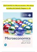 TEST BANK For Microeconomics&comma; 9th Edition by Jeffrey M&period; Perloff&comma; Verified Chapters 1 - 20&comma; Complete Newest Version