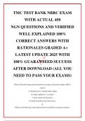 TMC TEST BANK NBRC EXAM WITH ACTUAL 450 NGN QUESTIONS AND VERIFIED WELL EXPLAINED 100&percnt; CORRECT ANSWERS WITH RATIONALES GRADED A&plus; LATEST UPDATE 2025 WITH 100&percnt; GUARANTEED SUCCESS AFTER DOWNLOAD &lpar;ALL YOU NEED TO PASS YOUR EXAMS&rpar;