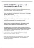 COMM 3120 EXAM 2 questions with correct answers A&plus; passed