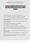 Wildland FIREFIGHTER TEST Exam Questions With Correct Answers 100&percnt; Verified&period;