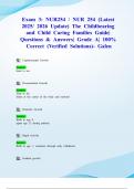 Exam 3&colon; NUR254 &sol; NUR 254 &lpar;Latest 2025&sol; 2026 Update&rpar; The Childbearing and Child Caring Families Guide&vert; Questions & Answers&vert; Grade A&vert; 100&percnt; Correct &lpar;Verified Solutions&rpar;- Galen