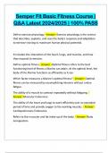 Semper Fit Basic Fitness Course &vert; Q&A Latest 2024&sol;2025 &vert; 100&percnt; PASS