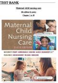 TEST BANK MATERNAL CHILD NURSING CARE&comma; 6TH EDITION&comma;BY  PERRY&rsquo;S LATEST UPDATE&period; COMPLETE TESTBANK CHAPTER 1-49  WITH ACCURATE ANSWERS&period;ISBN&colon;9780323549387