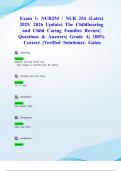 Exam 1&colon; NUR254 &sol; NUR 254 &lpar;Latest 2025&sol; 2026 Update&rpar; The Childbearing and Child Caring Families Review&vert; Questions & Answers&vert; Grade A&vert; 100&percnt; Correct &lpar;Verified Solutions&rpar;- Galen