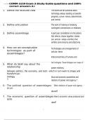 COMM 3120 Exam 3 Study Guide questions and 100&percnt; correct answers A&plus; 