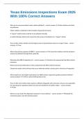 Texas Emissions Inspections Exam 2025 With 100&percnt; Correct Answers