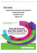 TEST BANK FOR NURSING RESEARCH METHODS AND CRITICAL APPRAISAL FOR EVIDENCE-BASED PRACTICE 9TH EDITION BY GERI LOBIONDO-WOOD&comma; AND JUDITH HABER ISBN&colon; 9780323431316 ISBN&colon; 9780323447652 ALL 21 CHAPTERS COVERED &lpar;LATEST EDITION 2025&rpar;