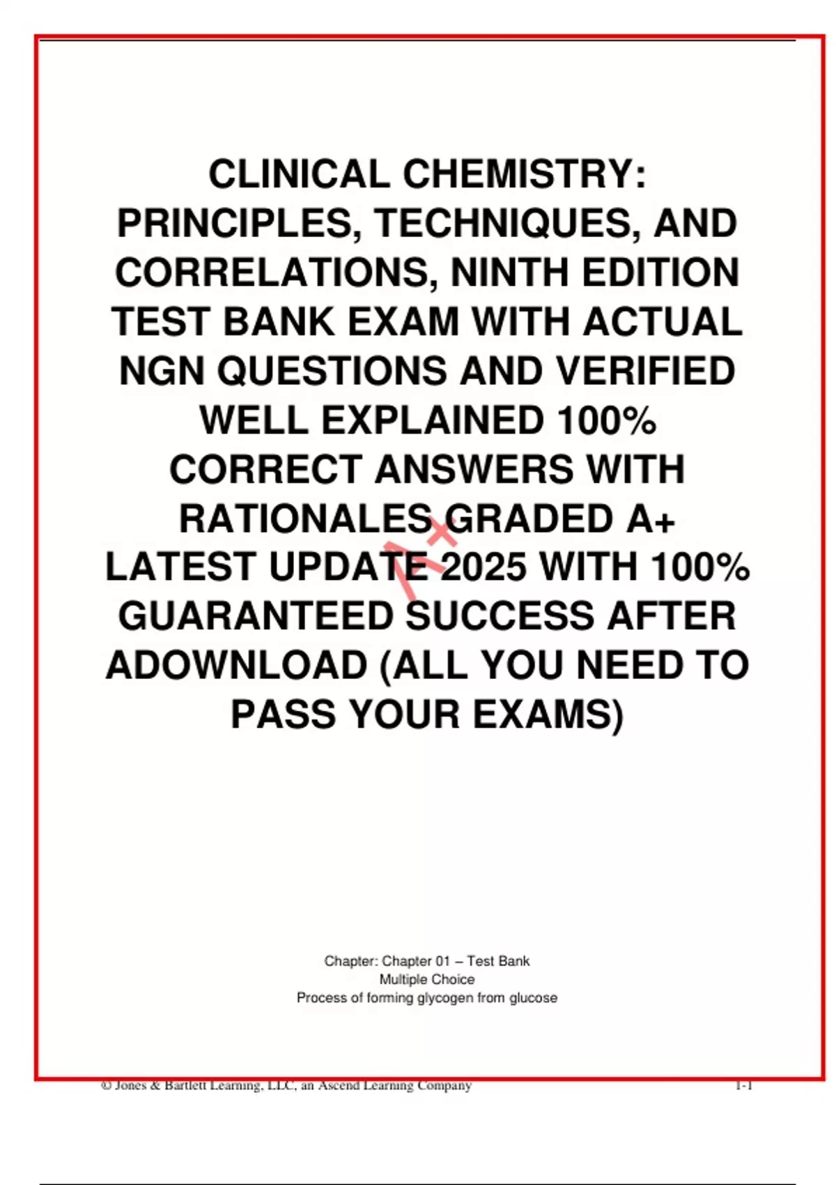 CLINICAL CHEMISTRY: PRINCIPLES, TECHNIQUES, AND CORRELATIONS, NINTH ...