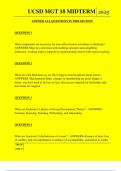  UCSD MGT 18 MIDTERM QUESTIONS AND ANSWERS 2025