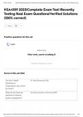 HSA4109 2025&vert;Complete Exam Test &vert;Recently Testing Real Exam Questions&vert;Verified Solutions &lpar;100&percnt; correct&rpar;