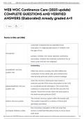 WEB WOC Continence Care &lpar;2025 update&rpar; COMPLETE QUESTIONS AND VERIFIED ANSWERS &lpar;Elaborated&rpar; Aready graded A&plus;&excl;&excl;