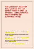   4V051&sol;S CDC VOL 4&comma; BRAND NEW EXAM QUESTIONS WITH 100&percnt; CORRECT VERIFIED ANSWER&comma; ALL GRADED A&plus;&comma; 2025 NEWEST EXPERT PREMIUM UPDATE&vert;100&percnt; GUARANTEED SUCCESS&period;