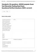 Wonderlic 50 questions&period; 2025&vert;Complete Exam Test &vert;Recently Testing Real Exam Questions&vert;Verified Solutions &lpar;100&percnt; correct&rpar;