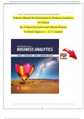 Solution Manual for Introduction to Business Analytics 1st Edition &lpar;McGraw- Hill&comma; 2018&rpar; by Vernon Richardson and Marcia Watson&comma; Isbn no&semi; 9781265459390&comma; all 12 Chapters Covered &lpar;NEWEST 2025&rpar;