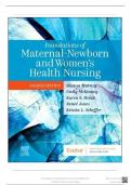TEST BANK FOR Foundations of Maternal-Newborn and Women's Health Nursing 7th Edition by Sharon Smith Murray &vert;ISBN-13  978-0323398947 &vert; COMPLETE GUIDE 100&percnt; VERIFIED A&plus; GRADE
