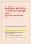  Class A&sol;B Operator for Underground Storage Tank Exam&comma; Brand New Exam Verified Questions With 100&percnt; Correct Answers&comma; Already Graded A&plus;&comma;LATEST EXPERT UPDATE&lpar;2025&rpar;>100&percnt;Guaranteed Success&comma;