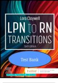 FULL TEST BANK For LPN to RN Transitions 6th Edition by Lora Claywell PhD Latest Update Graded A&plus;&period;&vert; New  Edition