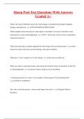 Sharp Post-Test Questions With Answers  Graded A&plus;