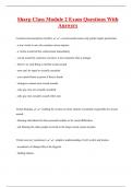Sharp Class Module 2 Exam Questions With  Answers