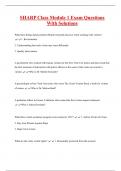 SHARP Class Module 1 Exam Questions  With Solutions