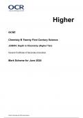 OCR GCSE Chemistry B &lpar;Twenty First Century Science&rpar; J258&sol;04 JUNE 2024 MARK SCHEME&colon; Depth in Chemistry &lpar;Higher Tier&rpar;