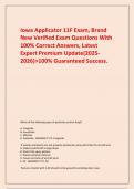 Iowa Applicator 11F Exam&comma; Brand New Verified Exam Questions With 100&percnt; Correct Answers&comma; Latest Expert Premium Update&lpar;2025-2026&rpar;>100&percnt; Guaranteed Success&period;